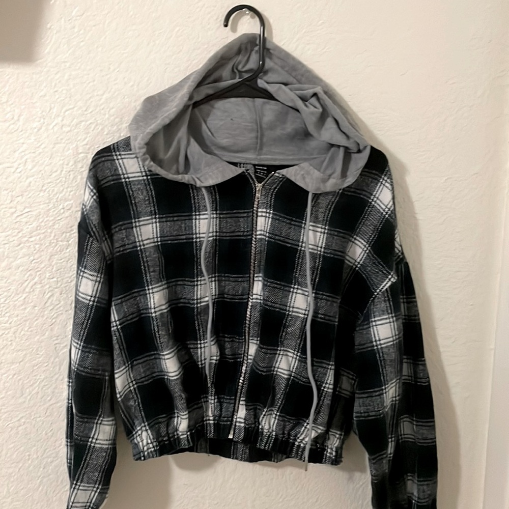 cropped flannel